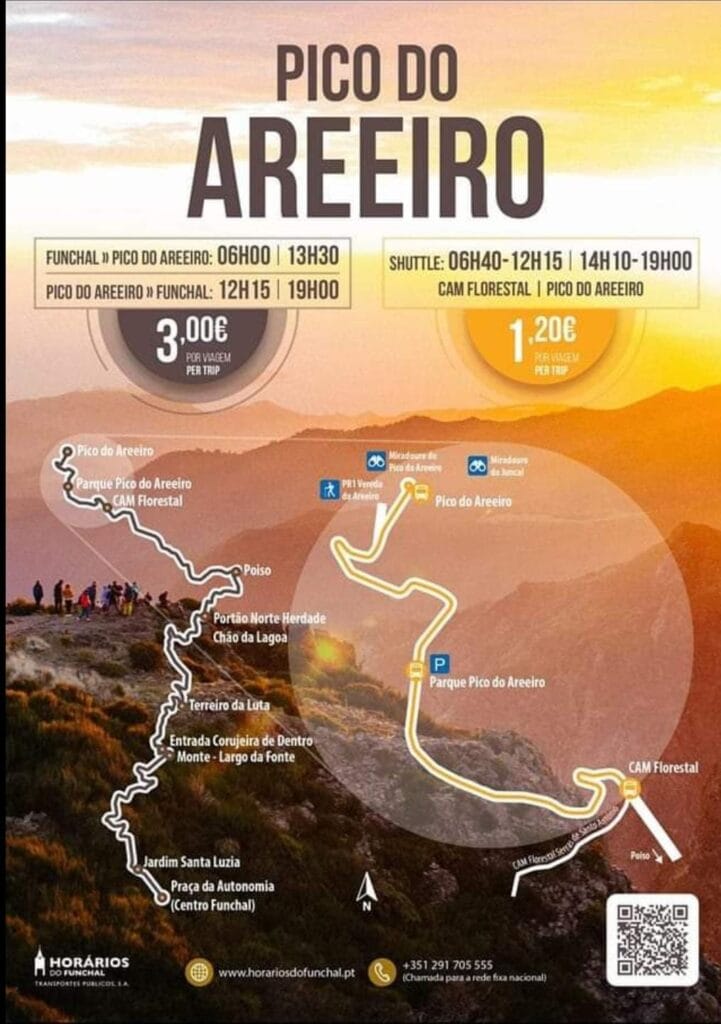 Pendeldienst Pico do Areeiro