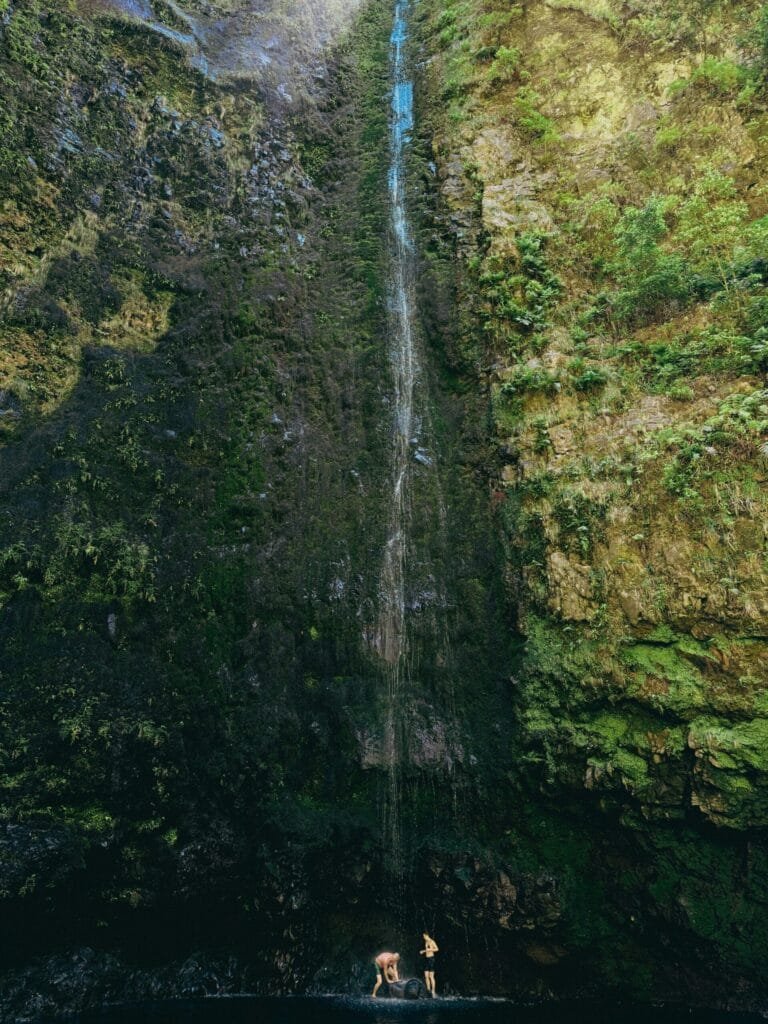 Zwemmen waterval Madeira